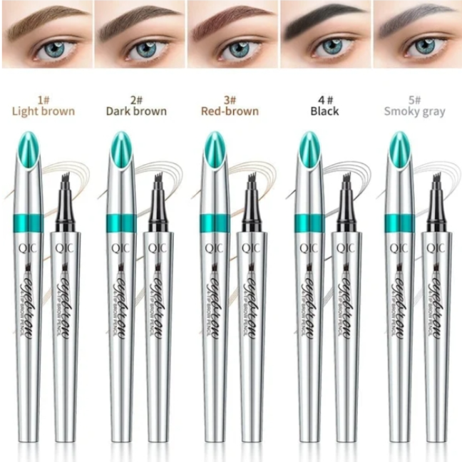 3D Waterproof Microblading Eyebrow Pen 4 Fork Tip Tattoo Pencil