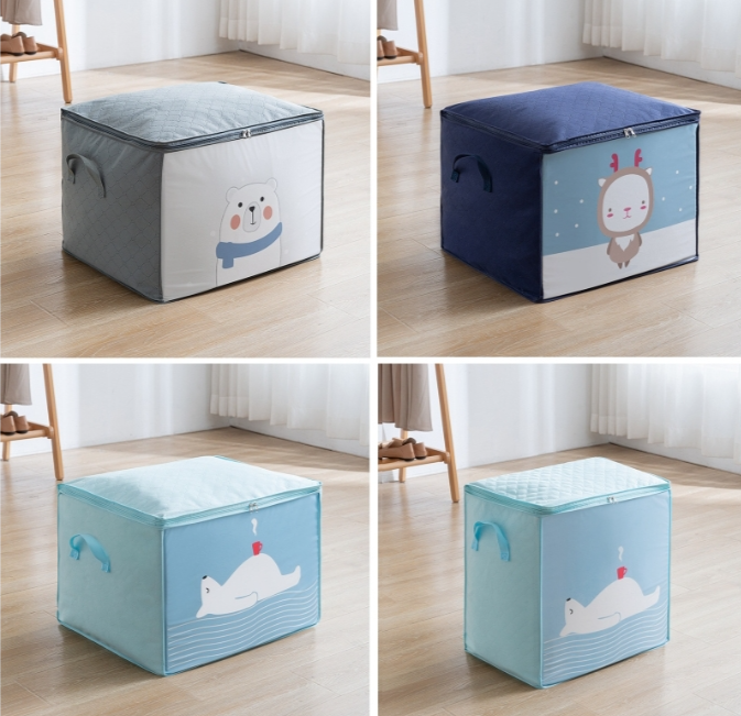 Non-woven clothes organising quilt dustproof storage bag Specifications: 50x42x39cm