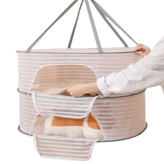 50 x 70cm Folding Drying Net Household Vegetable Drying Fish Drying Cage Food Drying Basket