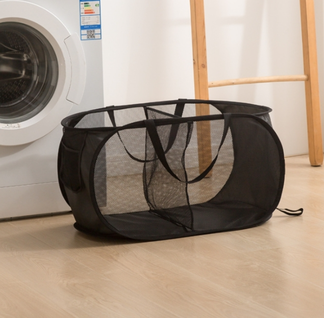 Folding layered household dirty clothes basket thickened zoning laundry basket bedroom storage basket dirty clothes basket