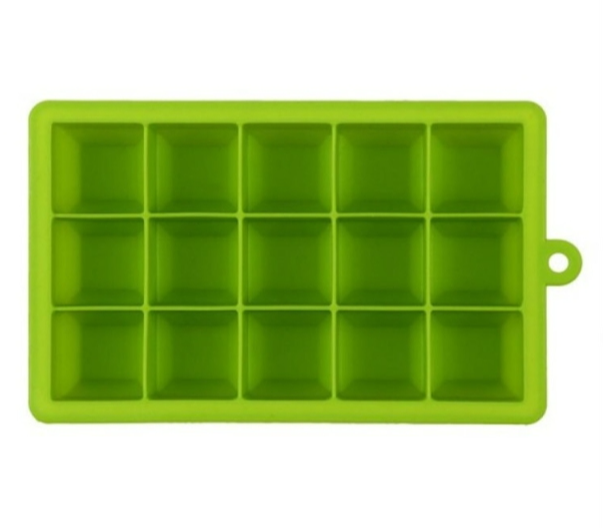 15 Grid DIY Large Ice Cube Mould Square Silicone Ice Compartment Fruit Ice Cream Maker Box
