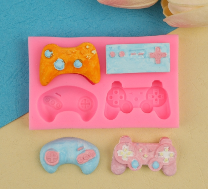 Game Console Gamepad Modelling Silicone Moulds Flipping Tools Cake Chocolate Moulds
