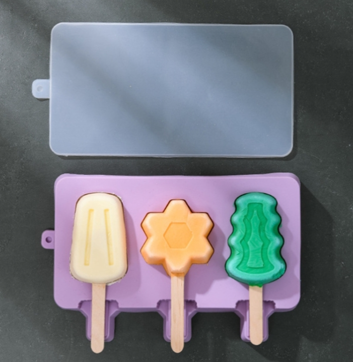 Homemade children&#039;s cute silicone cartoon popsicle ice cream mold