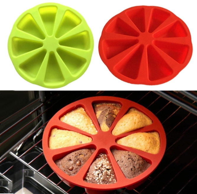 Silicone orange-shaped 8-point mold kitchen cake pizza baking model