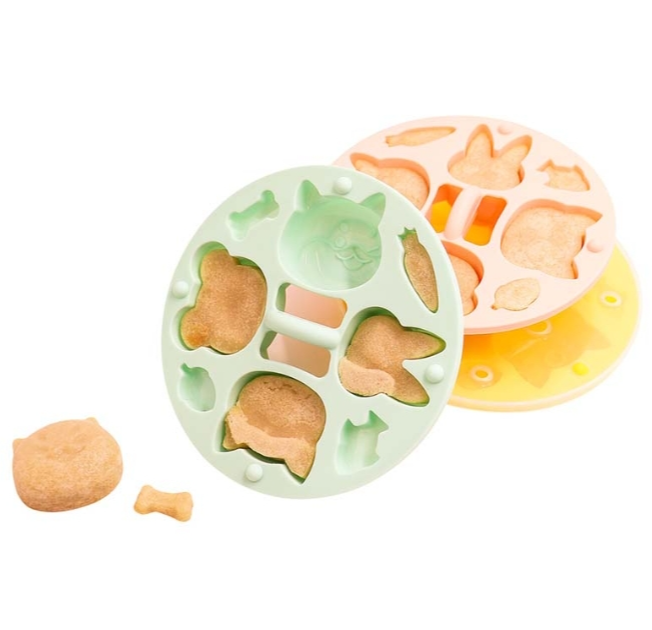 DIY silicone animal cake rice cake mold with lid, special baking tool for baby food pot