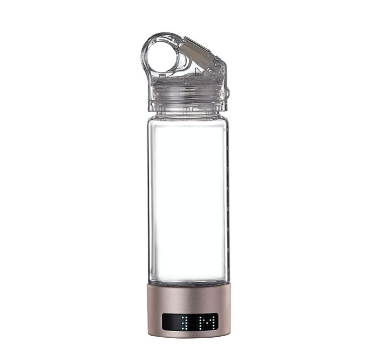 Hydrogen-rich water cup, hydrogen-absorbing glass cup with LED light
