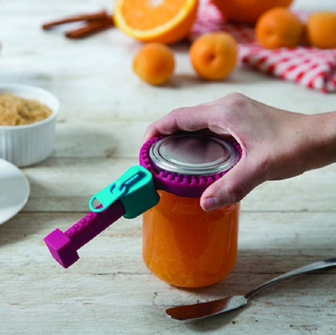 Creative silicone zipper can opener multifunctional anti-slip can opener