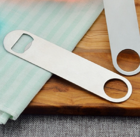 Sold 2 pieces per piece, stainless steel bottle opener, creative multi-purpose beer and soda cap opener