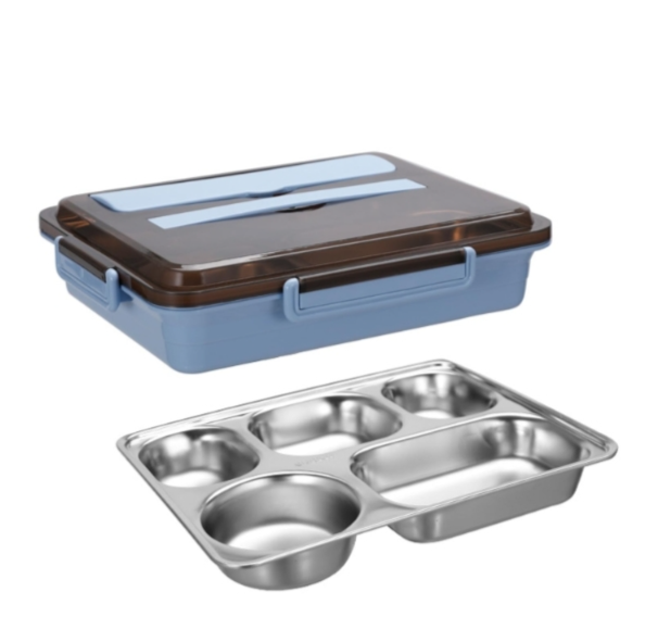 304 stainless steel lunch box, square, water-fillable and insulated lunch box, sealed lunch box for students and office workers