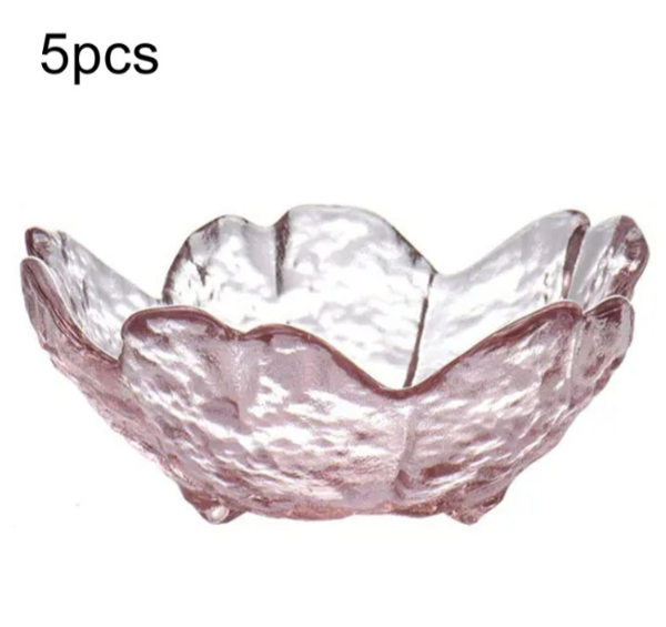 5 pieces/set sold hammered glass cherry blossom dishes household sauce dishes small dishes