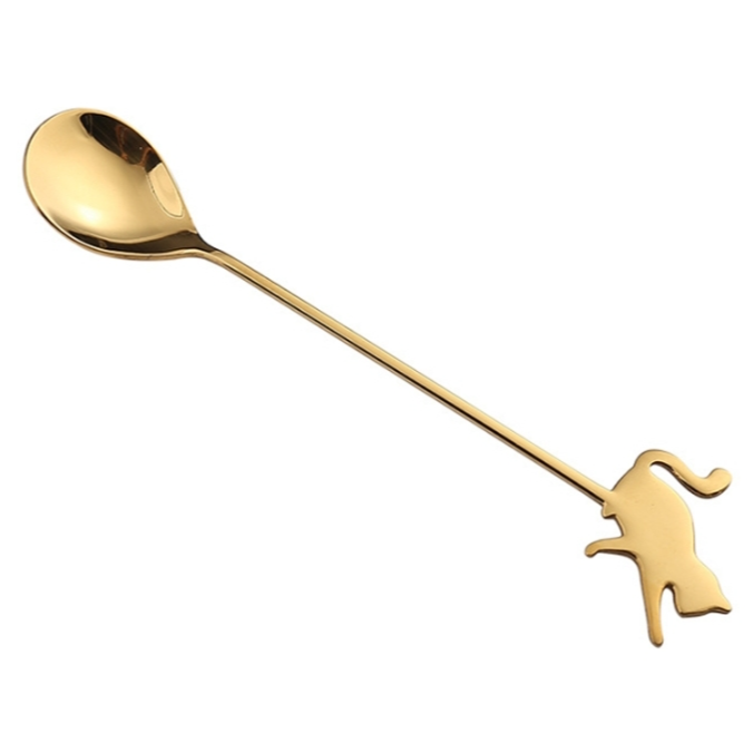 304 stainless steel cartoon pet stirring spoon and fork fruit fork dessert spoon