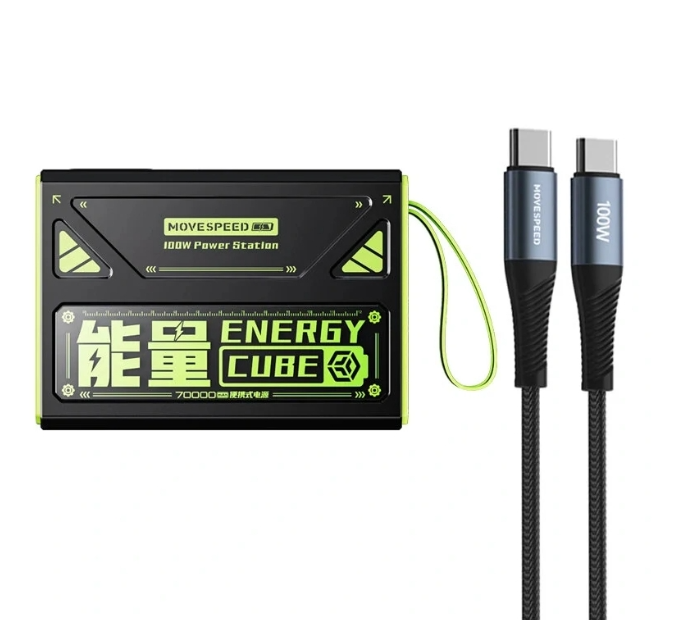 MOVESPEED Z70 Pro 100W 70000mAh LED Display Power Bank External Battery Power Supply with 2 Inputs &amp; 4 Outputs Fast Charging with SOS Lighting Mod