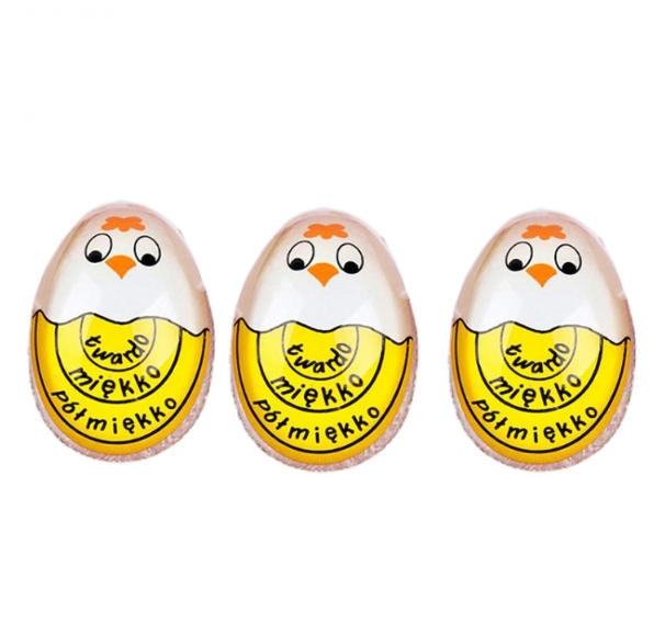 3 pieces for sale Boiled egg timer, soft-boiled egg reminder, color changing temperature sensing cartoon egg timer