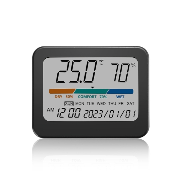 Household thermometer and hygrometer indoor thermometer color large screen display with perpetual calendar