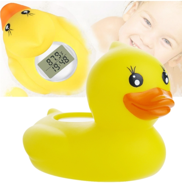 SN062 Children&#039;s Bath Thermometer Baby Bath Duck Water Thermometer (Yellow)