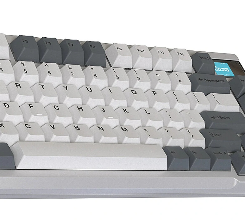 DARMOSHARK K8 81 Keys Mechanical Gaming Keyboard Three Mode Hot Swappable RGB BT5.0/2.4G/USB Wired Gaming Keyboard for Home Office Gaming - Silver Sw