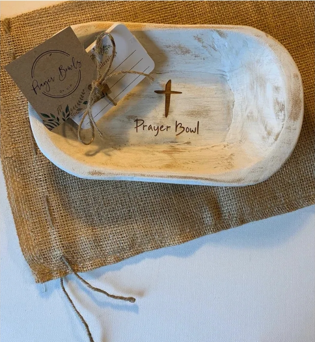 Prayer Bowl Dough Bowl Cross religious gifts