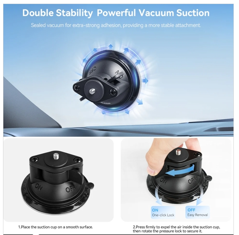 TELESIN Magnetic Base Mounting Bracket Accessory with 1/4&quot; Connector for DJI Pocket 3 / Insta360 Smart Phones Turning Bracket Magnetic Base