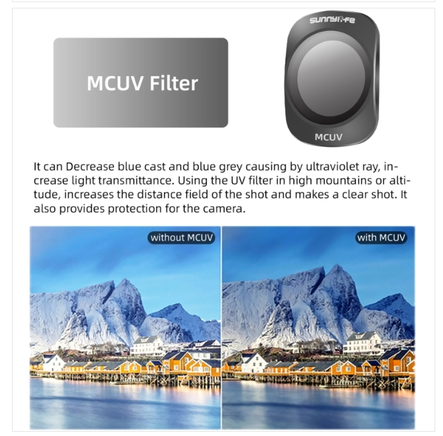 For DJI OSMO Pocket 3 Sunnylife Camera Filter