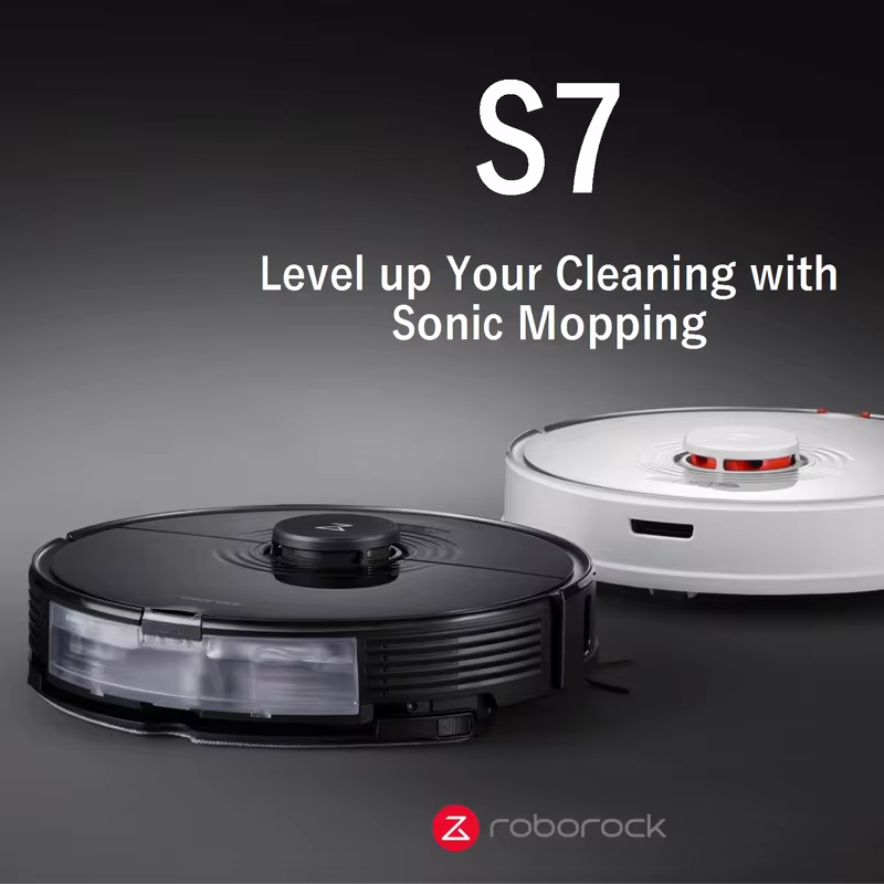 Refurbished Roborock S7, 3000Pa Strong Suction, 3000V Sonic Mopping, LiDAR Navigation, AI Avoidance, Multi-Floor Mapping, 180min