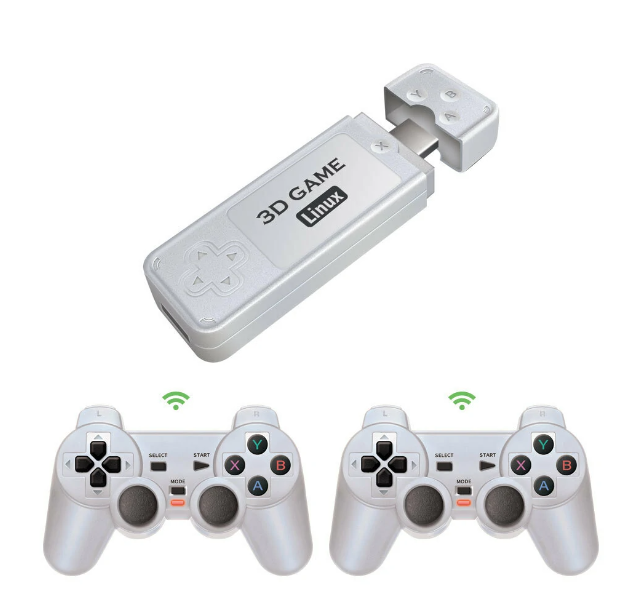 Hanhibr Y6 2.4G Wireless Game TV Stick Retro Game Console 4K 60fps HDMI-Compatible Output Bulit-in 10000 Games Support 40+ Gaming Emulators Portable V