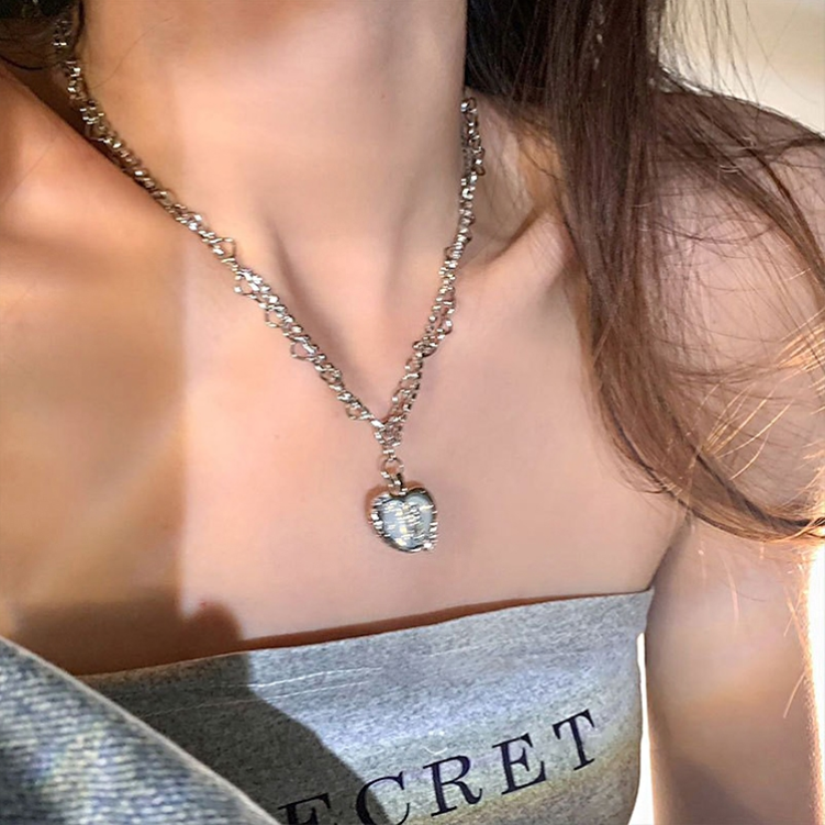 Women&#039;s Letter Alphabet Versatile Titanium Steel Necklace Twist Chain