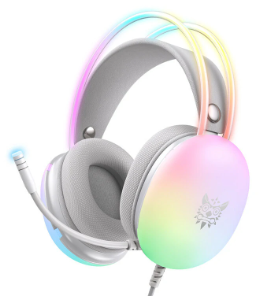 ONIKUMA X25 Gaming Headset USB 3.5mm Wired Headphone RGB Colorful Light 50mm Driver Unit 3D Stereo HD Flexible Microphone Wired Headphones