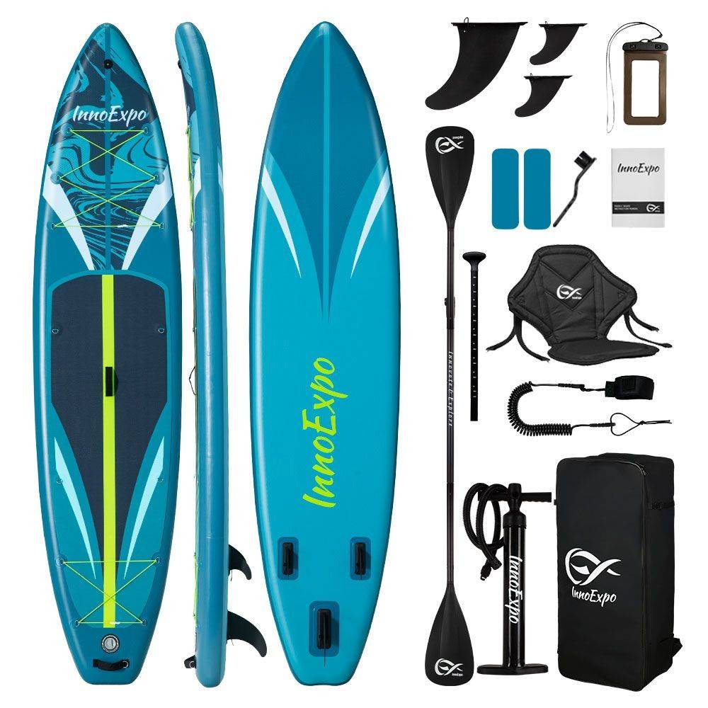 [EU Direct] InnoExpo 350*83*15cm Stand Up Paddle Board Inflatable Surfboard Surf Sup Board Non-Slip Water Sport Paddleboard with Accessories