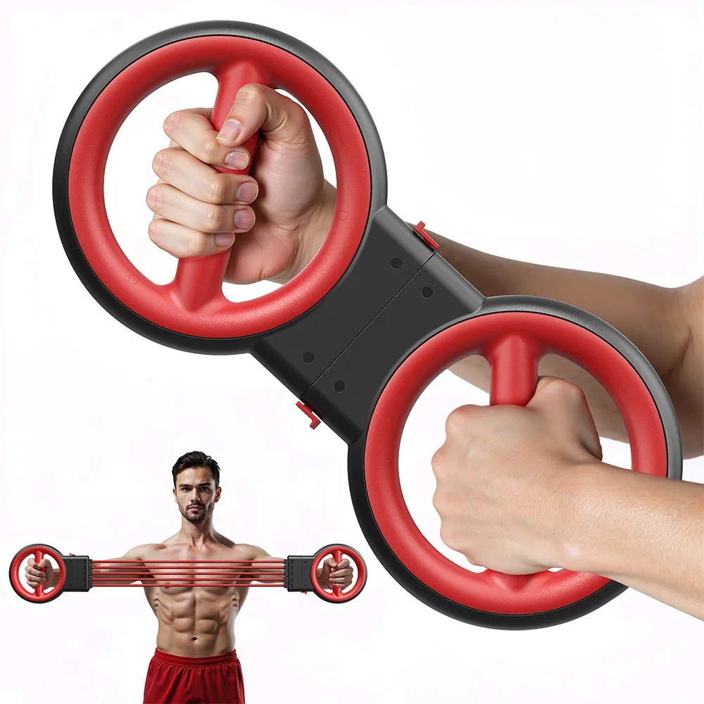 Akluer RL-2000A Multi-Functional Arm Trainer, 360° Rotational Full-Body Training, 0–8 Adjustable Resistance Levels, 5 Detachable Resistance Bands, 40–