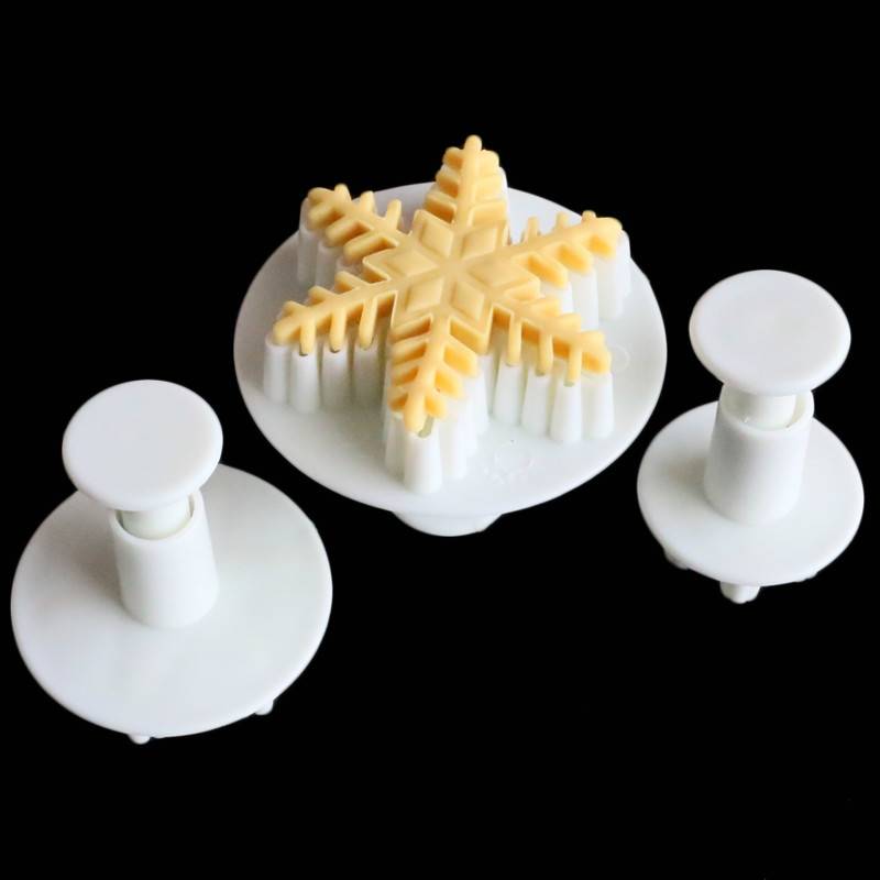 6 selling sugar cake flipping tools, fine snowflake spring compression mold set
