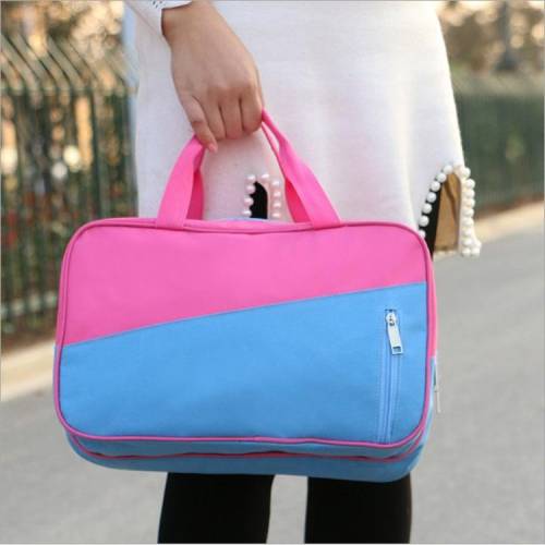 Fashion Large Capacity Portable Oxford Wet And Dry Separation Travel Bags(Rose Red and Blue)