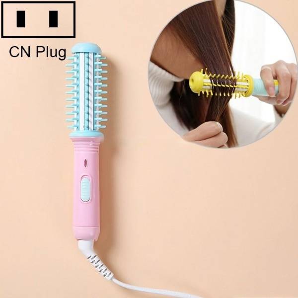 20W mini straight hair curler set, cute flat clip travel hairstyle tool, national standard (blue and pink)