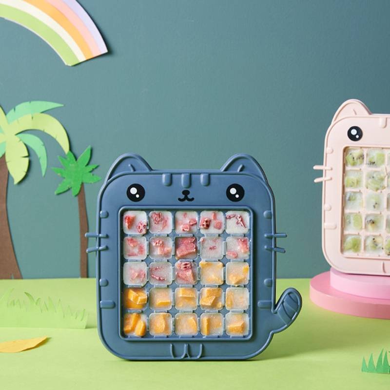 Creative and cute cartoon animal shaped ice cube summer homemade DIY fruit juice popsicle mold for children&#039;s household use