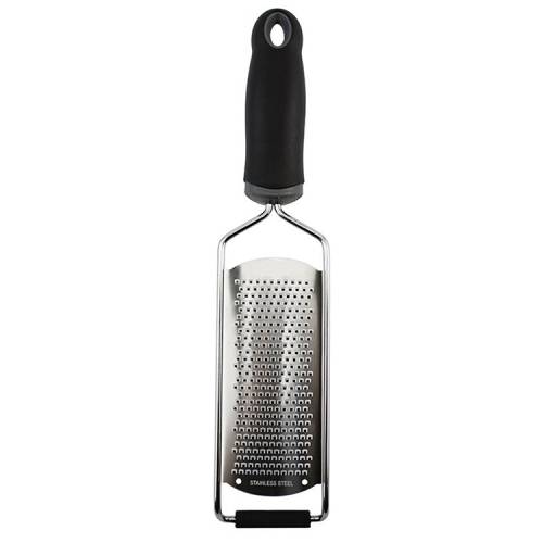 Cheese Grater Stainless Steel Blade Cheese Slicer Lemon Grater Chocolate Scraping Planer with Protective Cover(Black)