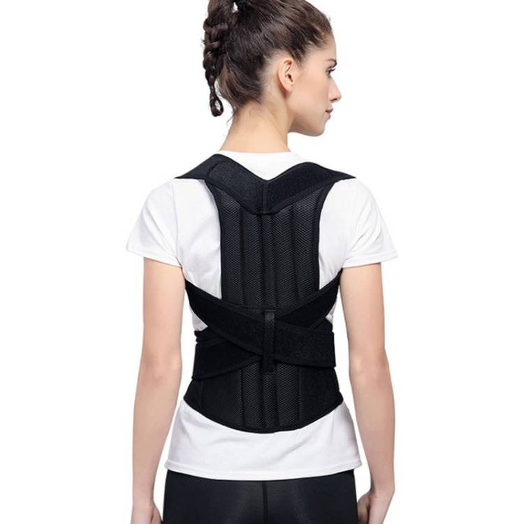 Hunchback correction belt, spine and back fixation belt, corrective clothing, size: XXL (black)