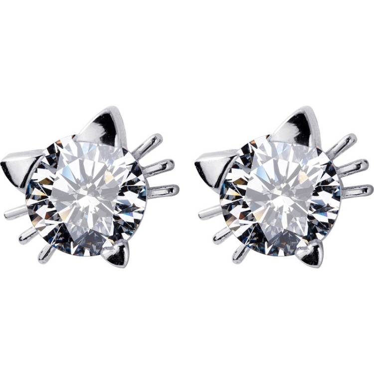 Cute Cat Zircon Women&#039;s Earrings