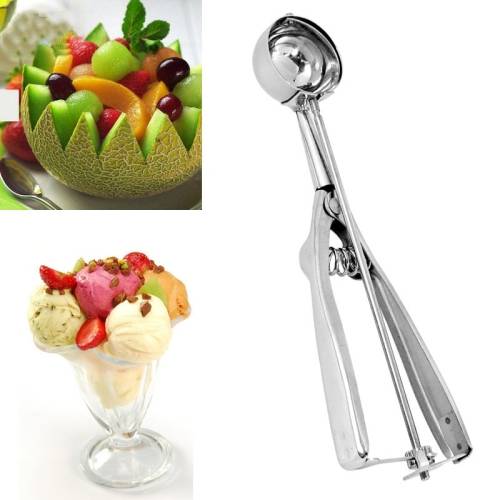 Thick Stainless Steel Ice Cream Spoon Fruit Digging Spoon 4cm