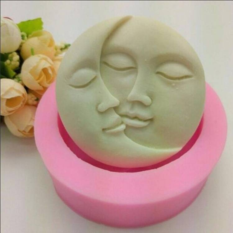 DIY chocolate cake pudding decoration tool face silicone model baking mold