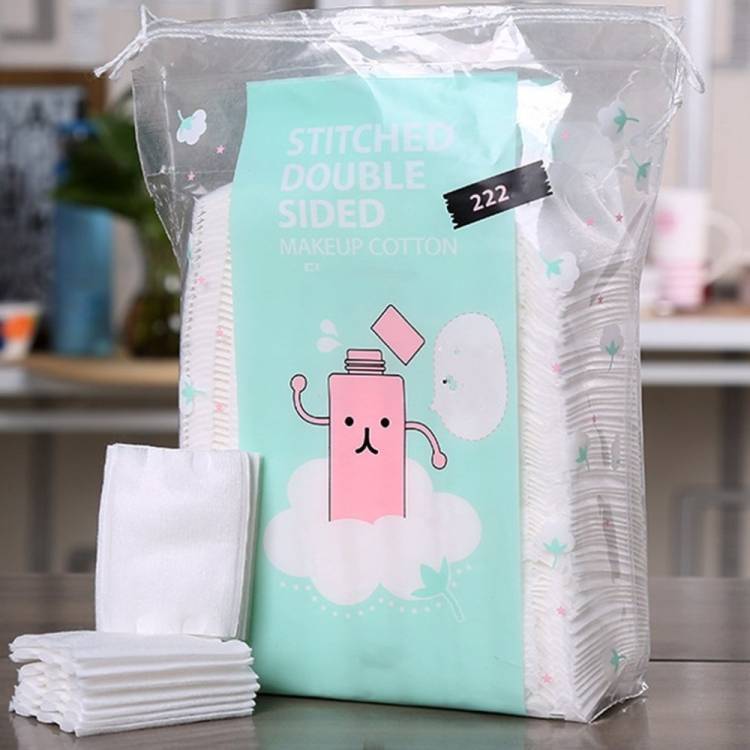 Pack of 222 pieces of thickened double-sided quilted makeup remover cotton that does not shed flakes