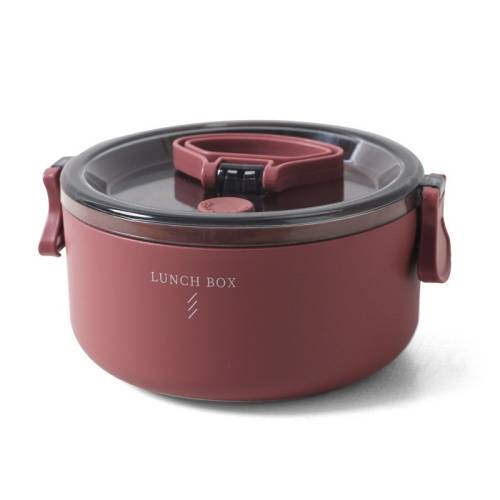 Round Portable Insulation Partitioned Lunch Box Student Office Workers Heated Microwave Oven Bento Box, Style:Single Layer(Blue)