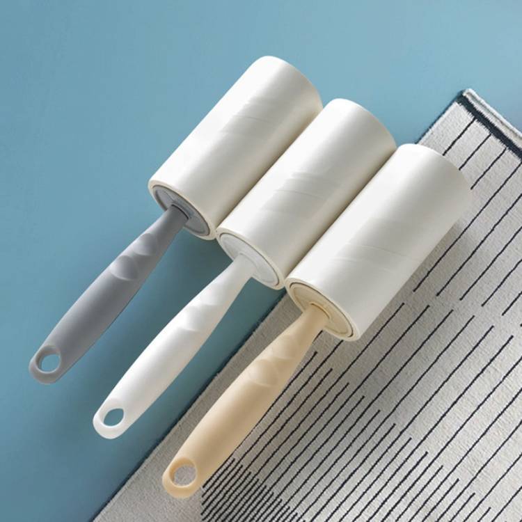Long handled detachable drum dust paper household coat hair sticking tool