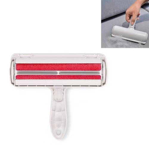 Automatic Hair-removing Double-sided Brushing Device Bed Sheet Sofa Pet Hair Sticking Device(Red)
