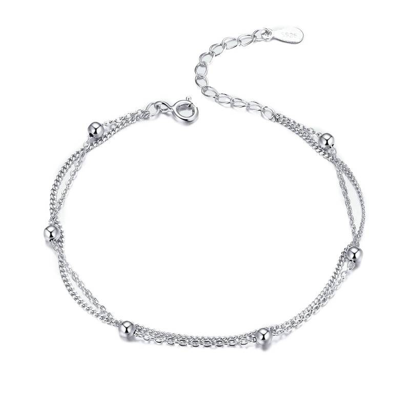 Sterling Silver S925 Women&#039;s Bracelet Jewelry Platinum Plated Silver Bracelet
