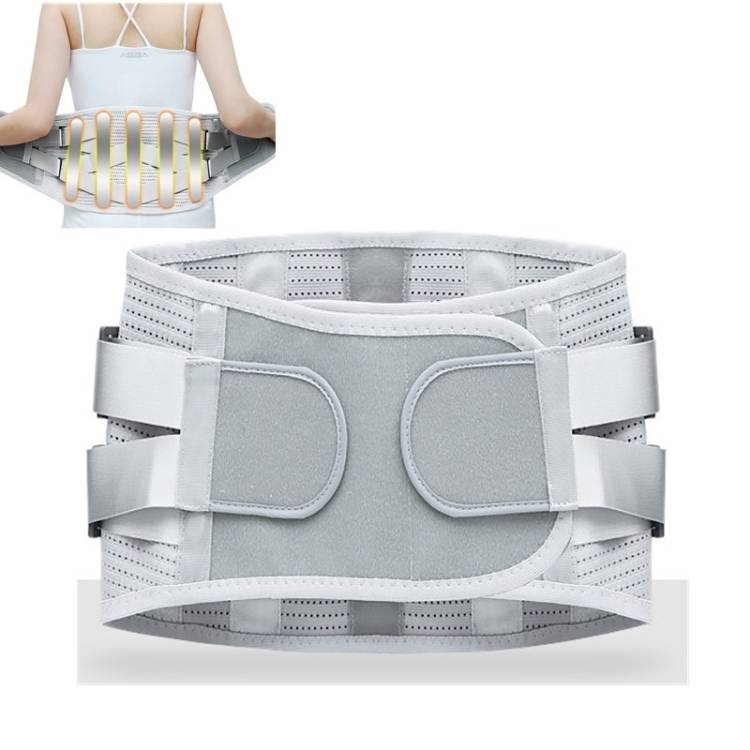 Steel plate support warm and breathable belt waist corrector, size: XL