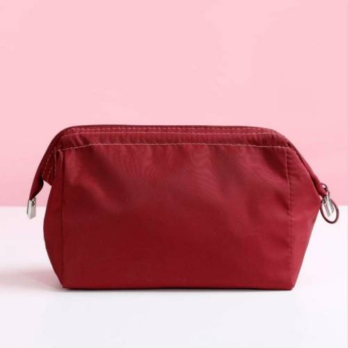 Waterproof Cosmetic Bag Travel Portable Toilet Bag Multifunctional Storage Bag(Wine Red