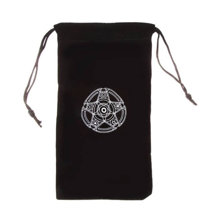 Velvet Five pointed Star Tarot Card Bag Household Mini Drawstring Bag