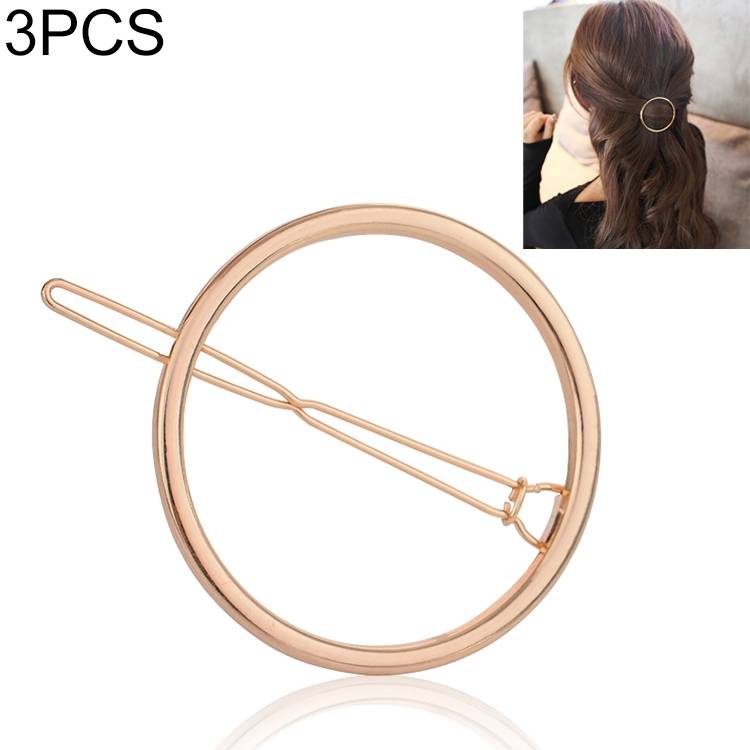 Three One Sell New Hair Clips Triangle Moon Hair Clip Jewelry Clover Round Hair Clip Women&#039;s Hair Clip Headwear