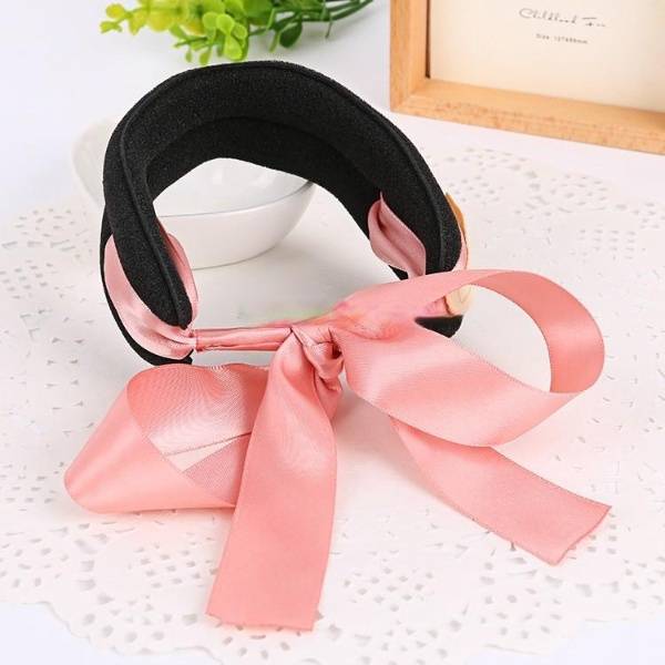 2-piece velvet ball head hair curler, silk ribbon, butterfly knot headband for sale