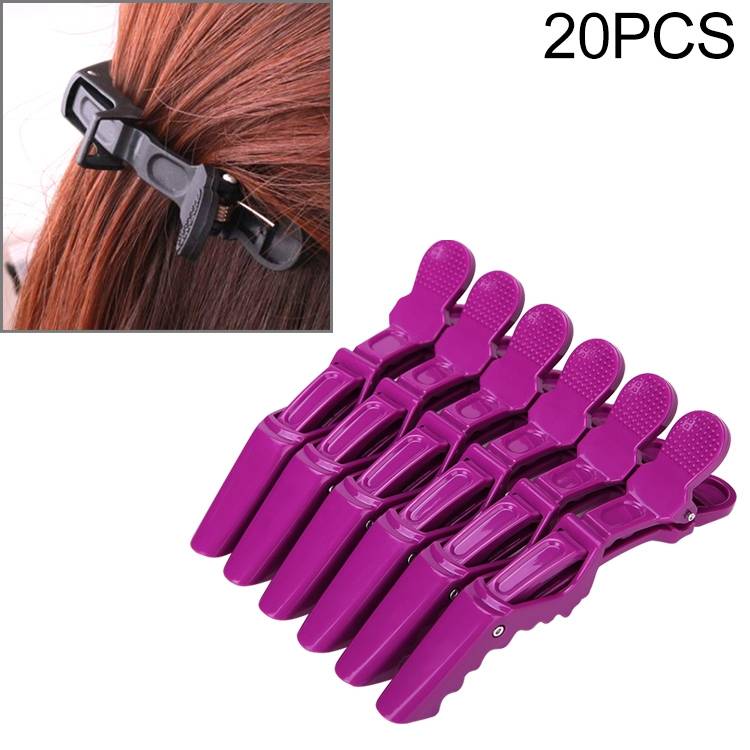 20 pieces of professional crocodile women&#039;s hair clips, plastic bow hair accessories, girl styling tools for sale