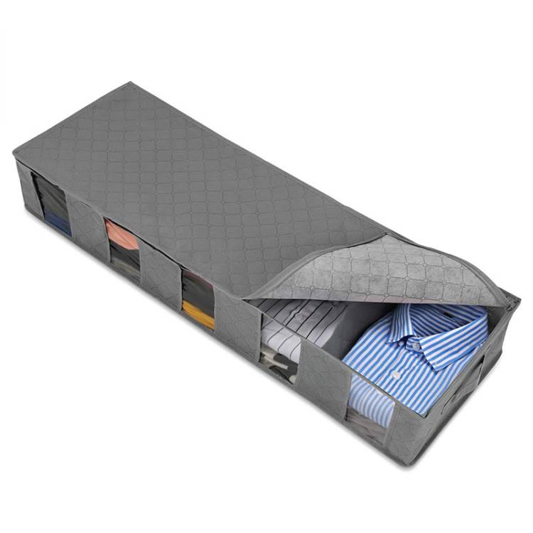 Non woven bed bottom storage box, foldable cotton quilt, clothes dustproof and moisture-proof storage bag, size: 97 x 33 x 15cm